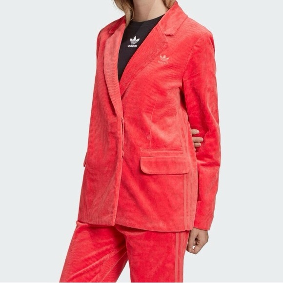 adidas Jackets & Blazers - BNWT Adidas Women's Chord / Ribbed Coral Blazer